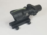 Solar Power 4x32 Real Green Fiber Optics Sight Magnification Green Chevron Reticle Tactical Optical Sight