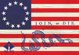 11"x17" Join Or Die - Stitched