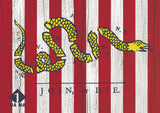 11"x17" Join Or Die Stripes - Stitched