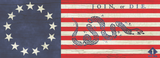 13"x36" Join Or Die With US Flag - Stitched