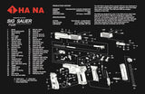 11"x17" Sig Sauer P226 Schematic- Stitched